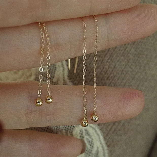 14k Gold Filled Threader Earrings