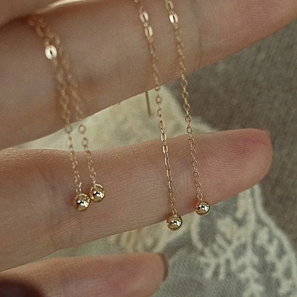 14k Gold Filled Threader Earrings