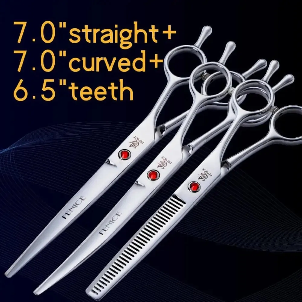 7 7.5 8 Inch Professional Pet Dogs Grooming Scissors Set Straight&curved&thinning Shear