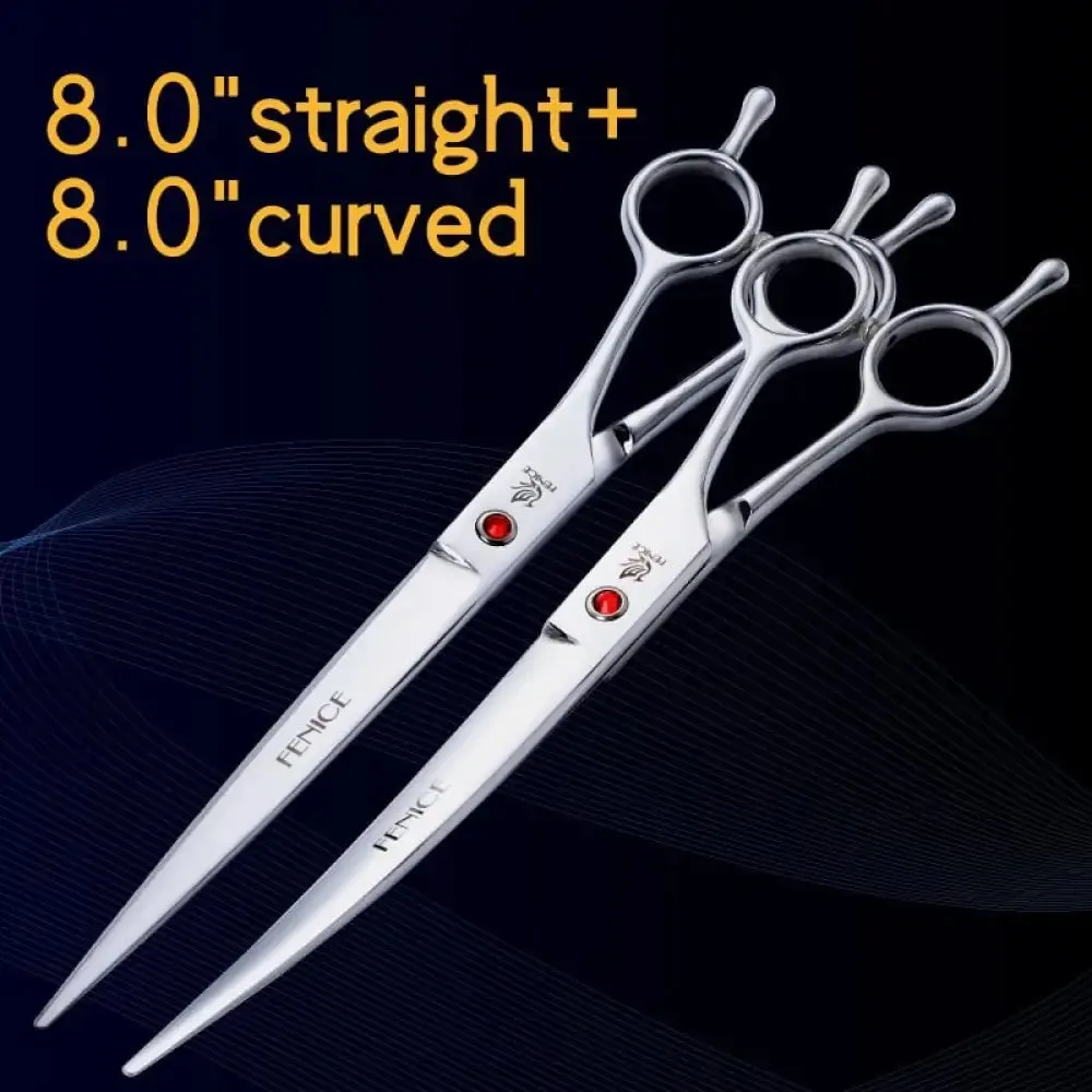 7 7.5 8 Inch Professional Pet Dogs Grooming Scissors Set Straight&curved&thinning Shear