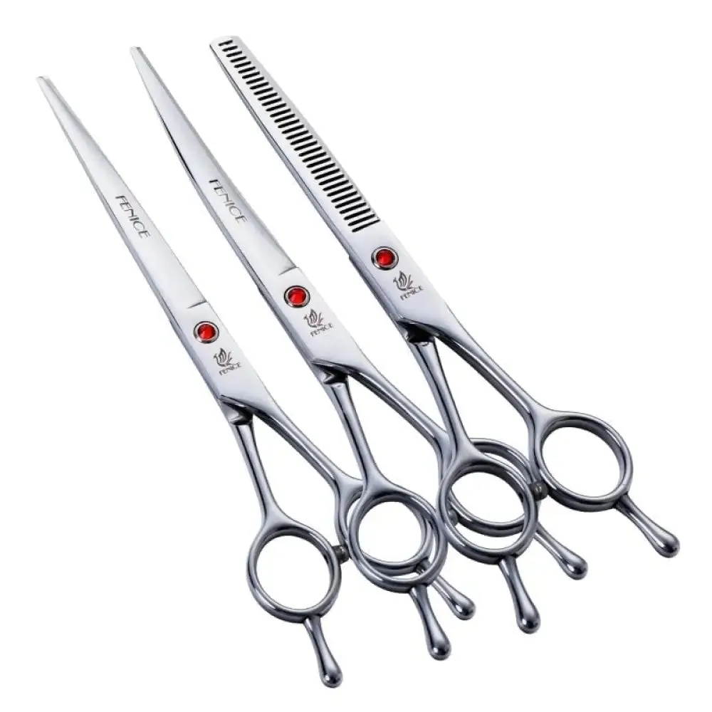 7 7.5 8 Inch Professional Pet Dogs Grooming Scissors Set Straight&curved&thinning Shear