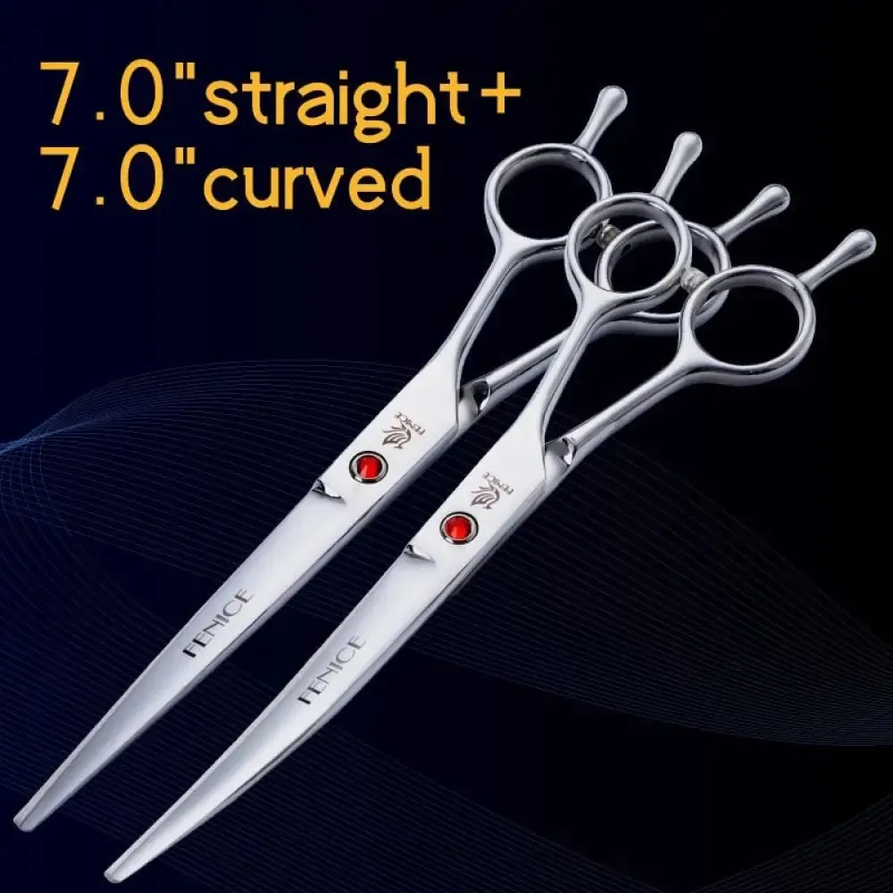 7 7.5 8 Inch Professional Pet Dogs Grooming Scissors Set Straight&curved&thinning Shear