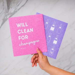 Biodegradable Dish Cloths  Champagne Set