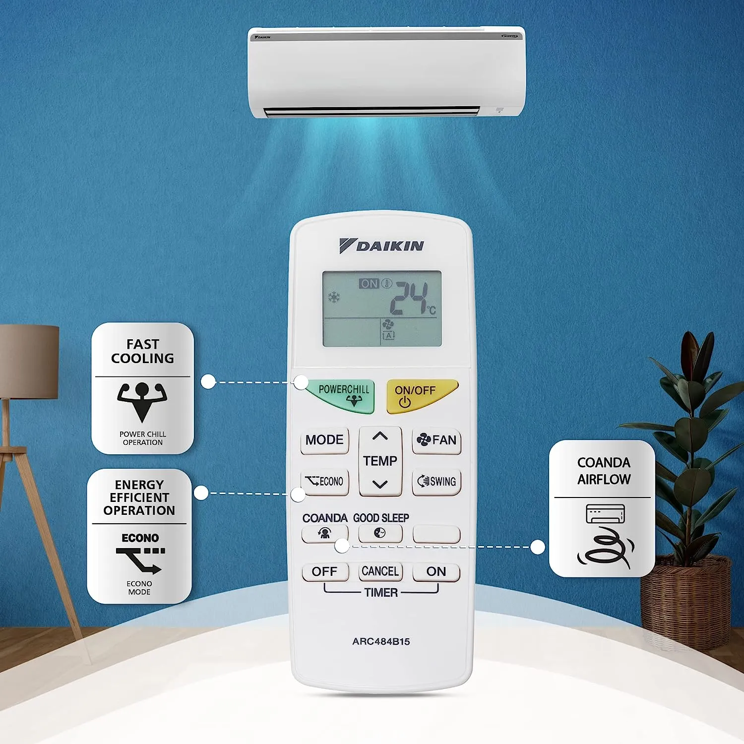 Daikin FTKY35UV16W 1 Ton Inverter 3 Star Split Air Conditioner