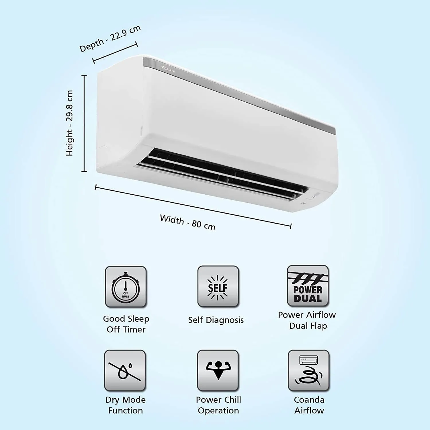 Daikin FTL28UV16 0.8 Ton 3 Star, Fixed Speed Split AC
