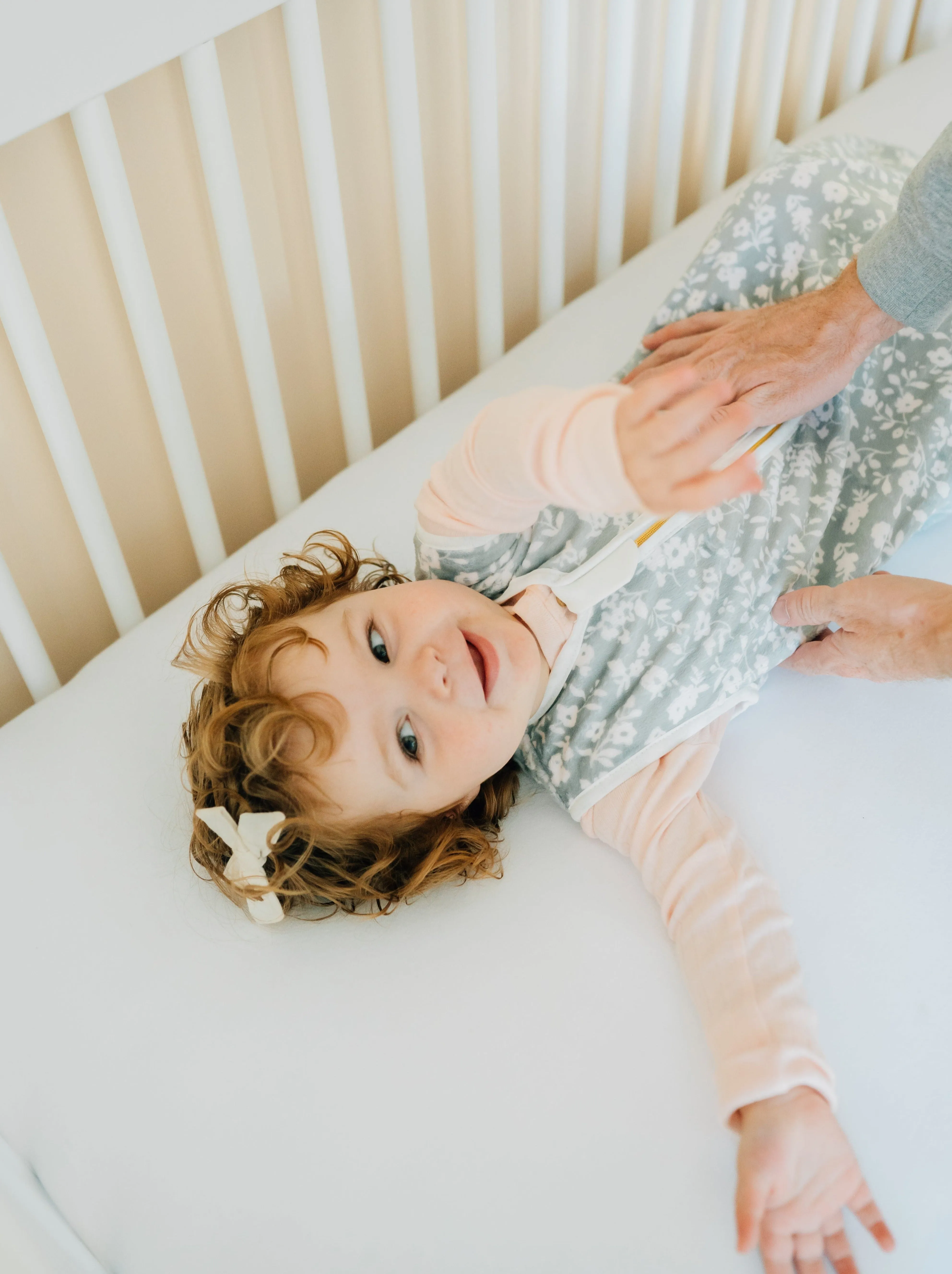 Dainty Floral Sage Wearable Minky Blanket