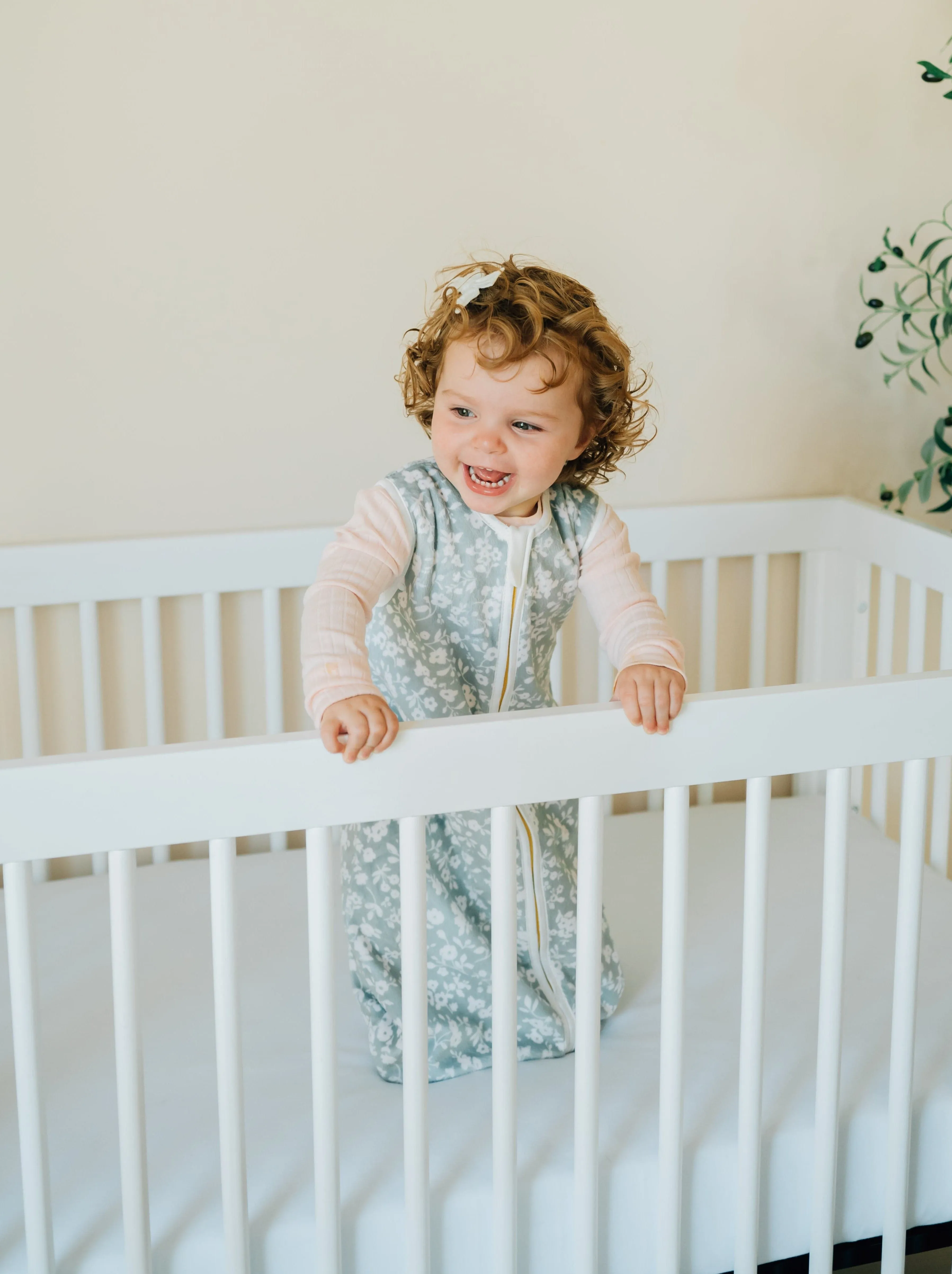 Dainty Floral Sage Wearable Minky Blanket
