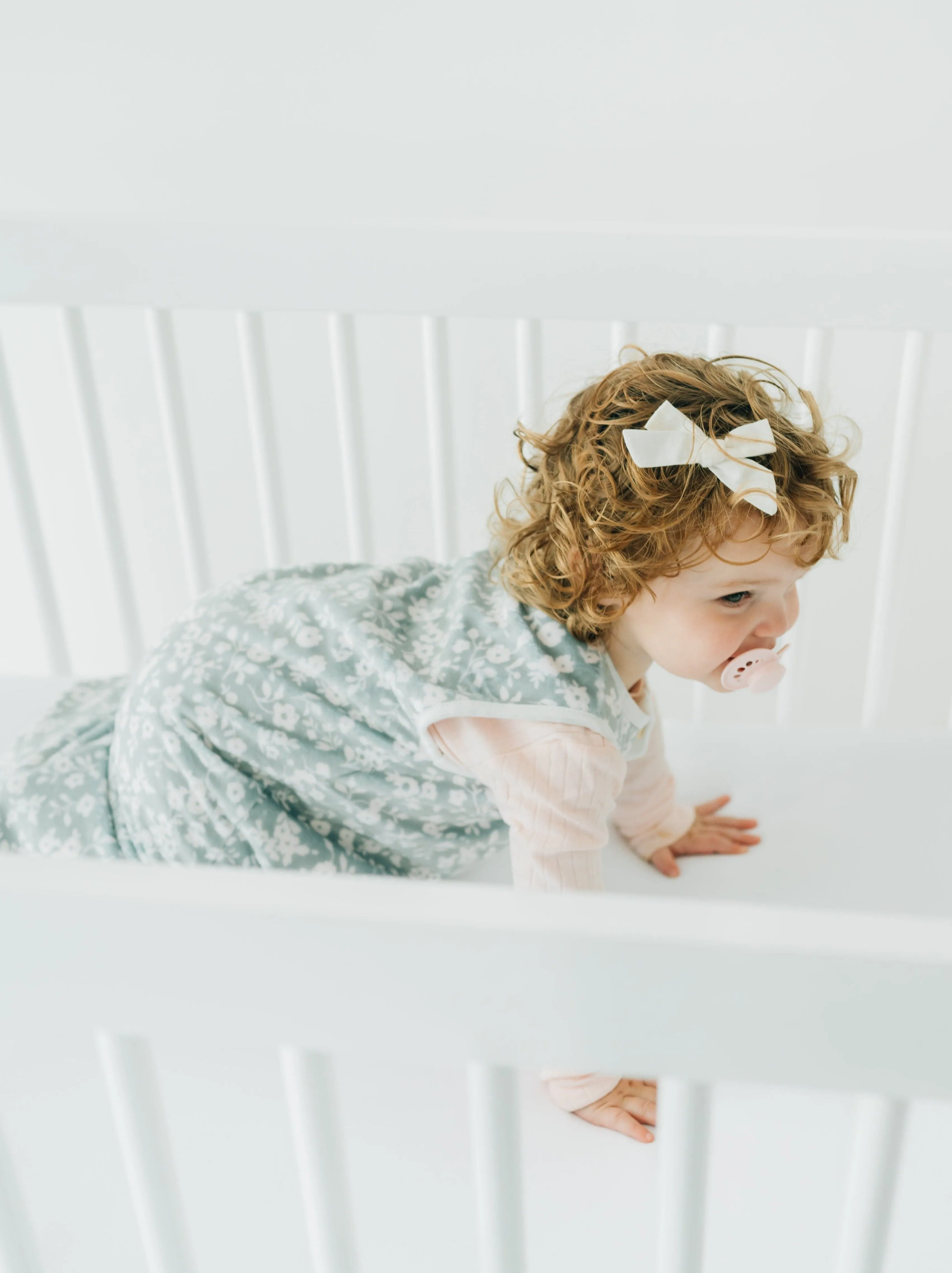 Dainty Floral Sage Wearable Minky Blanket
