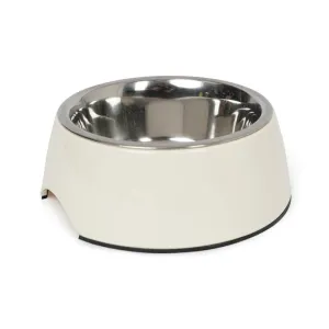 Dear Pet Curve Cut Dog Bowl in Off White Dear Pet Curve Cut Dog Bowl in Off White