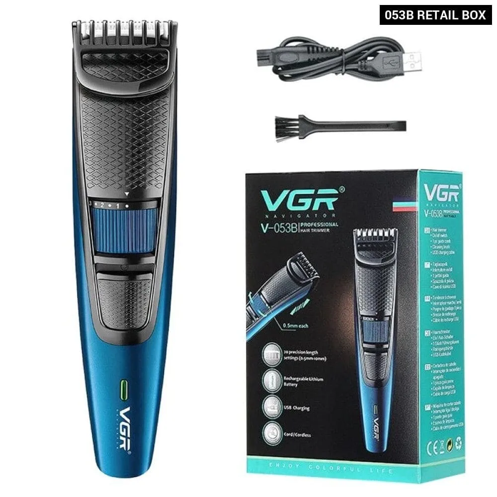Electric Cord/cordless Adjustable Rechargeable Beard Hair Trimmer with 38 Setting for Men