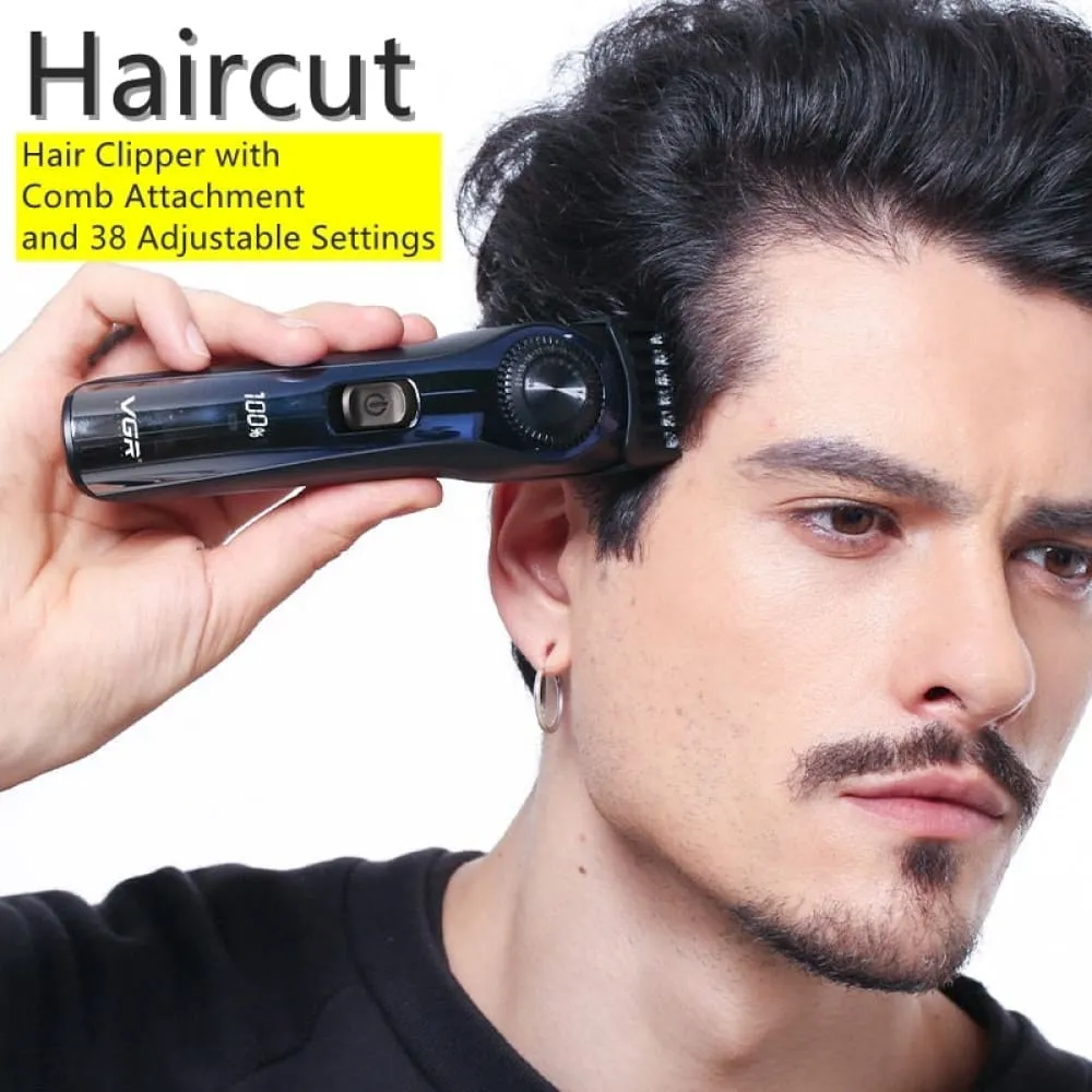 Electric Cord/cordless Adjustable Rechargeable Beard Hair Trimmer with 38 Setting for Men