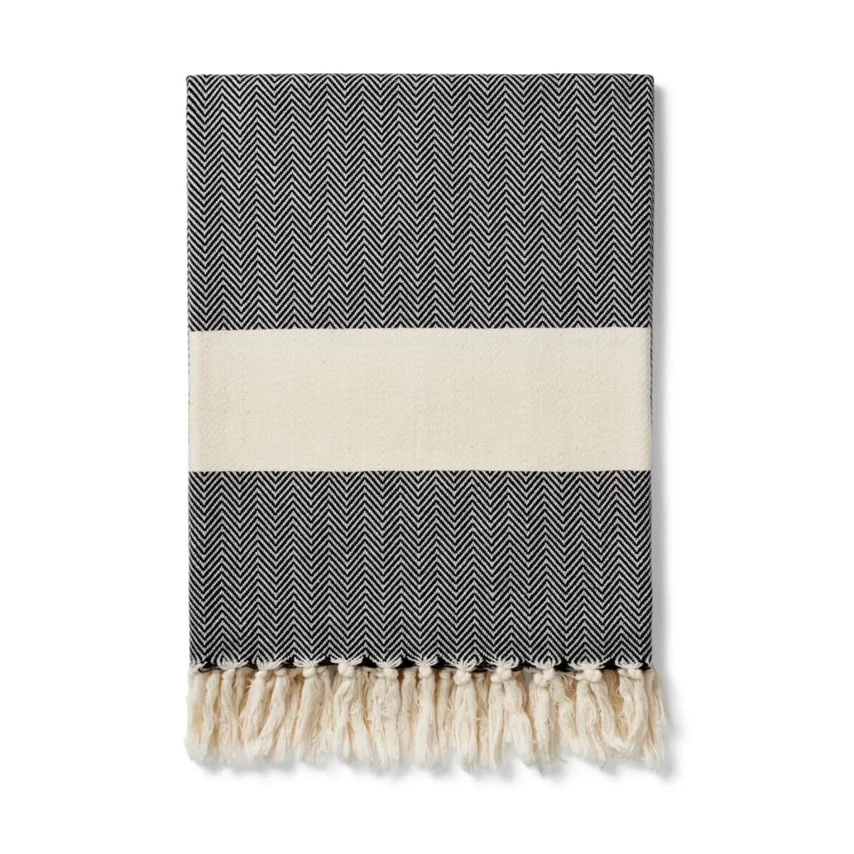 Ferah Herringbone Organic Cotton Blankets