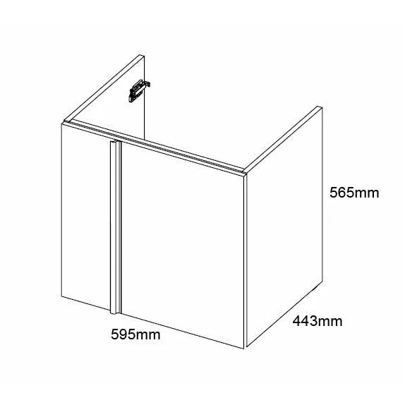 Frontline Sandy Grey Wall-Mounted Onix 2 Drawer, 2 Door Vanity Unit with White Handles (1200mm)