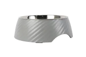 Twill Round Cat Dog Bowl - Grey S/L Twill Round Cat Dog Bowl - Grey S/L