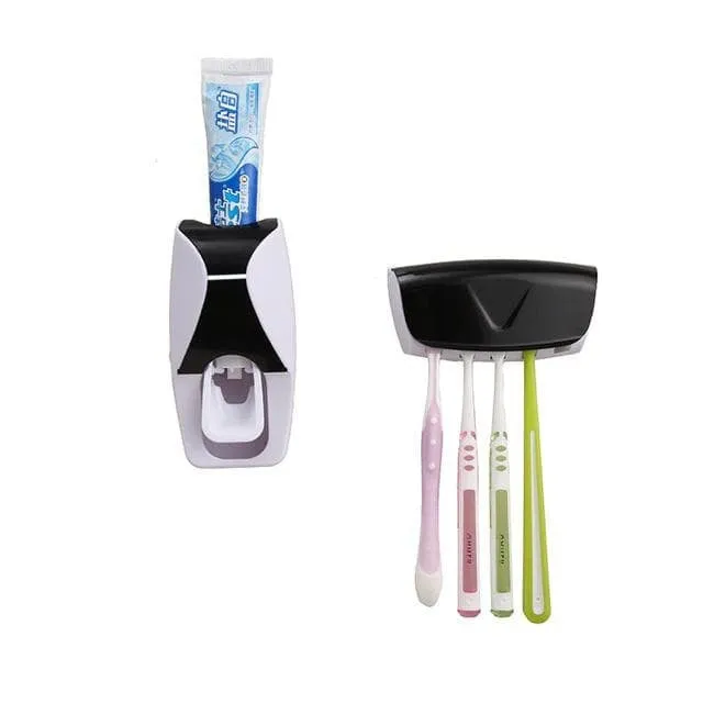 WALL MOUNT RACK BATH SET TOOTHPASTE SQUEEZERS